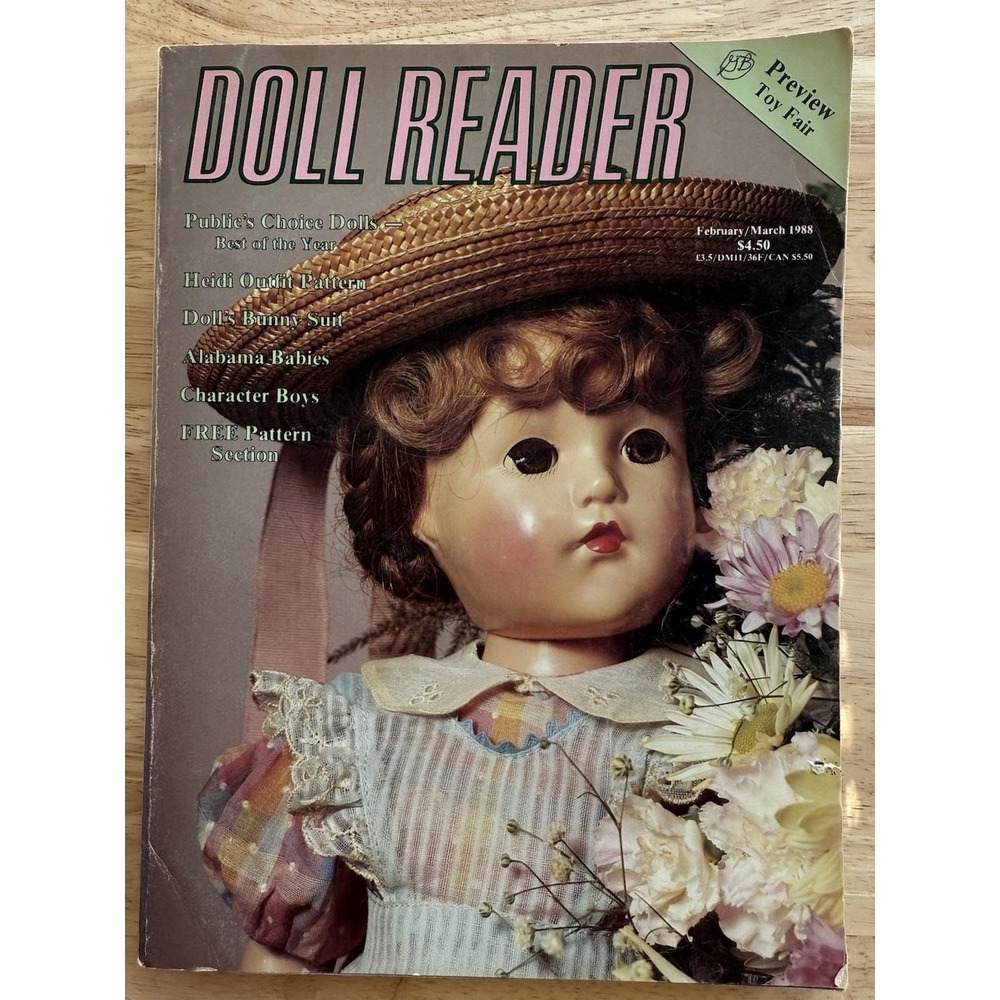 DOLL READER Magazine, March 1988, Pattern Section, Alabama Babies, Heidi Pattern